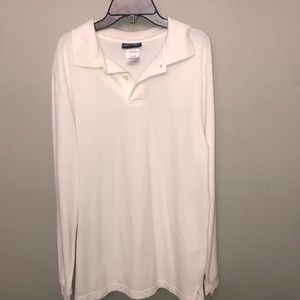 Puritan White Polo Long Sleeve
